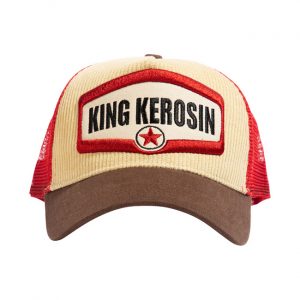 GORRA TRUCKER KING KEROSIN LOGO BEIGE / MARRÓN