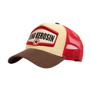 GORRA TRUCKER KING KEROSIN LOGO BEIGE / MARRÓN