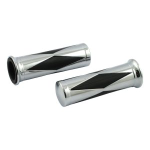 PUÑOS DE MANILLAR CON INCRUSTACIÓN DE DIAMANTE NEGRO.