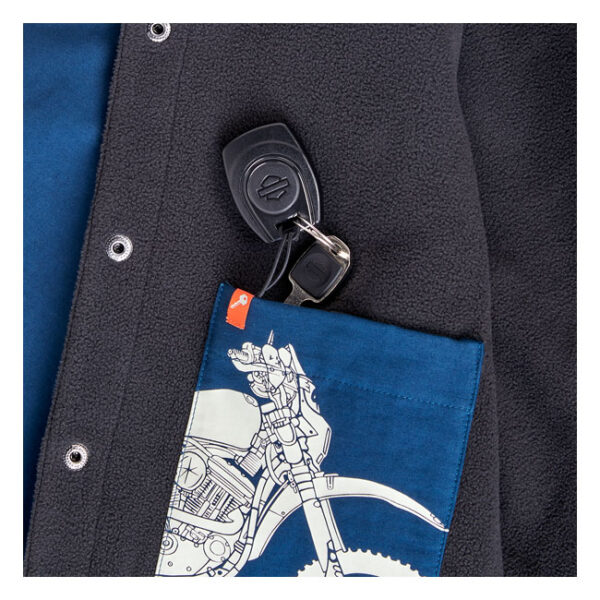 Chaqueta tipo camisa Biltwell El Dorado azul marino - Imagen 14