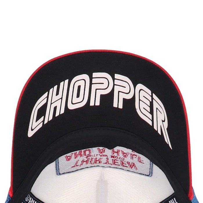 Gorra de camionero azul/roja del Outlaw Club de 13 1/2