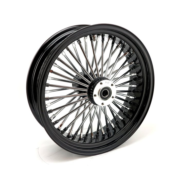 Rueda trasera MCS radial de 48 radios gruesos 5,50 x 18 negra