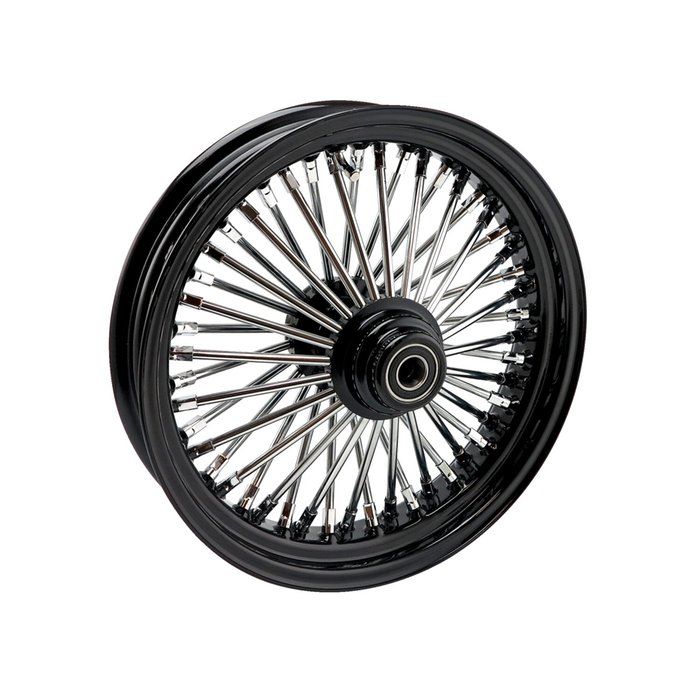 Rueda delantera radial MCS de 48 radios gruesos, 3,50 x 16 SF, color negro