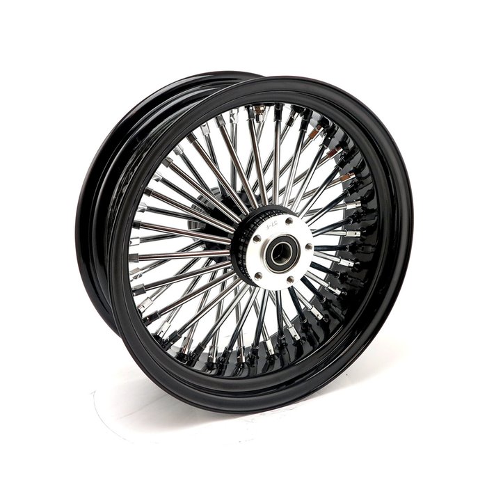 Rueda trasera MCS radial de 48 radios gruesos 5,50 x 16 negra