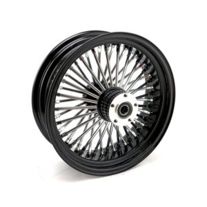 Rueda trasera MCS radial de 48 radios gruesos 5,50 x 16 negra