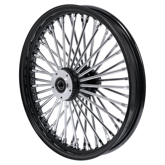 Rueda delantera radial MCS de 48 radios gruesos, 2,15 x 19 SF, color negro