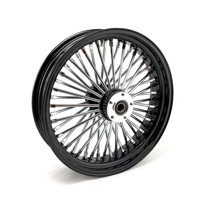 Rueda trasera MCS radial de 48 radios gruesos 4,25 x 18 negra Rueda trasera MCS radial de 48 radios gruesos 4,25 x 18 negra