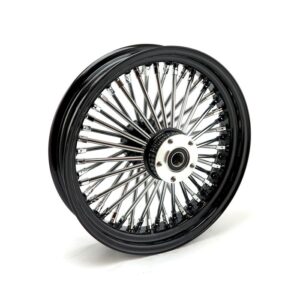 Rueda trasera MCS radial de 48 radios gruesos 3,50 x 16 negra