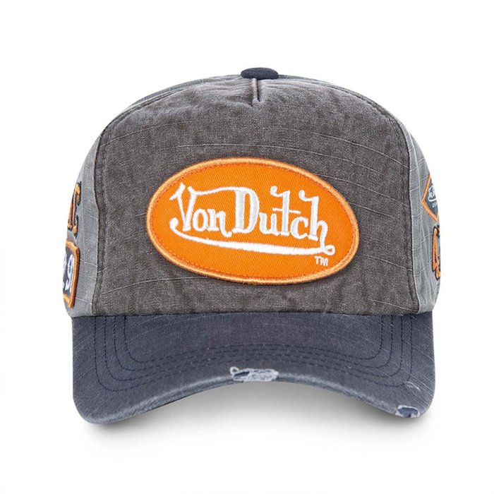Gorra de béisbol con logotipo naranja de Von Dutch Jack