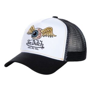 Gorra de béisbol Von Dutch Eyes blanca/negra
