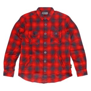 Camisa de franela MCS Worker roja/gris