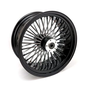 Rueda trasera MCS radial de 48 radios gruesos 8,50 x 18 negra