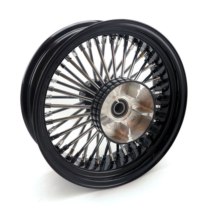 Rueda trasera MCS radial de 48 radios gruesos 5,50 x 16 negra