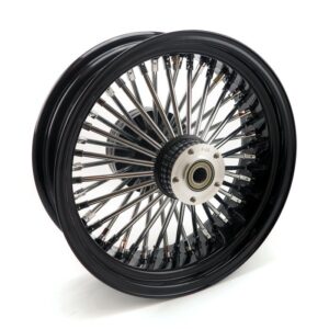 Rueda trasera MCS radial de 48 radios gruesos 5,50 x 16 negra