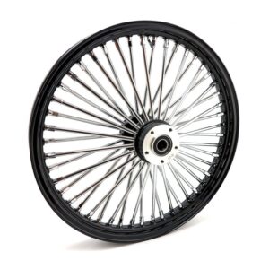 Rueda delantera radial MCS de 48 radios anchos, 2,15 x 21 DF, color negro