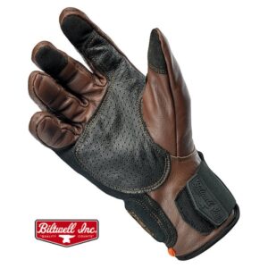 Guantes Biltwell Borrego chocolate/negro, certificación CE