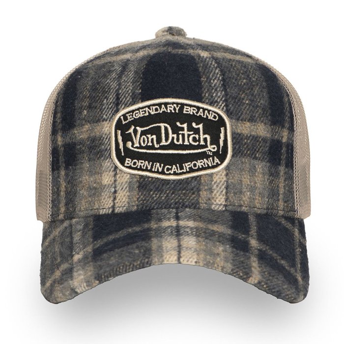 Gorra gris Von Dutch Carreaux