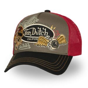 Gorra de tigre marrón de Von Dutch Patches