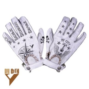Guantes By City Second Skin con tatuaje blanco