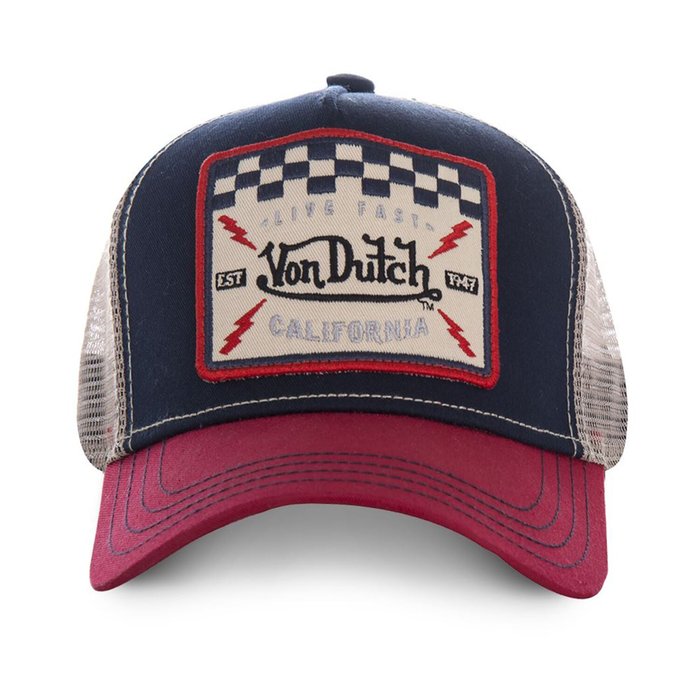 Gorra cuadrada Von Dutch color rojo marino