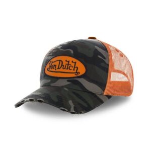 Gorra Von Dutch Heritage con parche/red naranja de camuflaje
