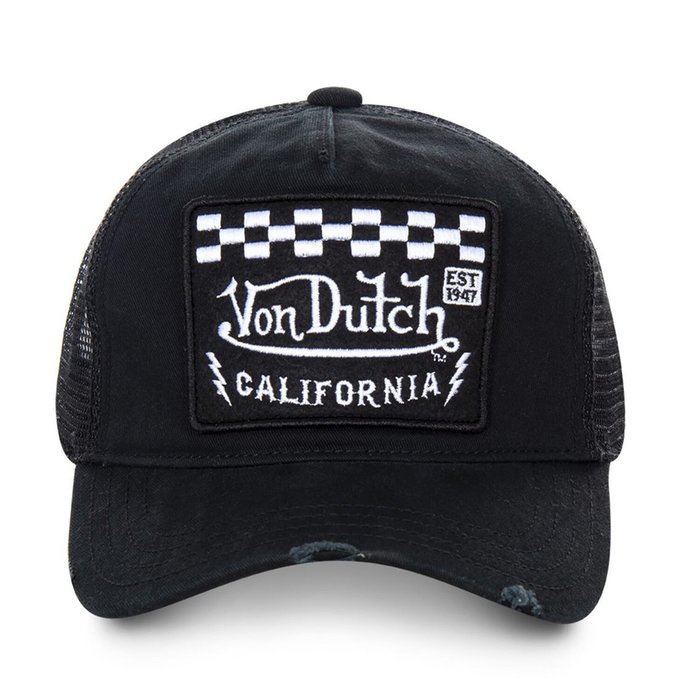 Gorra con parche cuadrado Von Dutch Heritage, color negro/negro Gorra con parche cuadrado Von Dutch Heritage, color negro/negro - Imagen 3