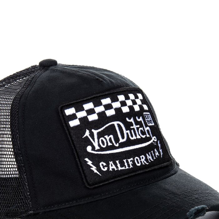 Gorra con parche cuadrado Von Dutch Heritage, color negro/negro Gorra con parche cuadrado Von Dutch Heritage, color negro/negro - Imagen 4