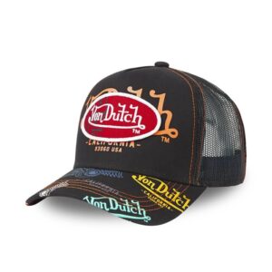 Gorra Von Dutch Logo Everywhere negra/multicolor