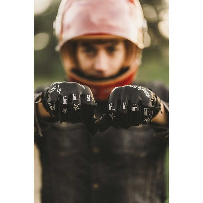 Guantes By City Second Skin negros con tatuaje Guantes By City Second Skin negros con tatuaje