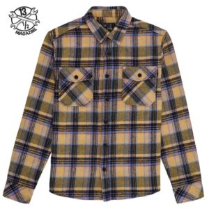 13 1/2 camisa franela acero amarilla 13 1/2 camisa franela acero amarilla